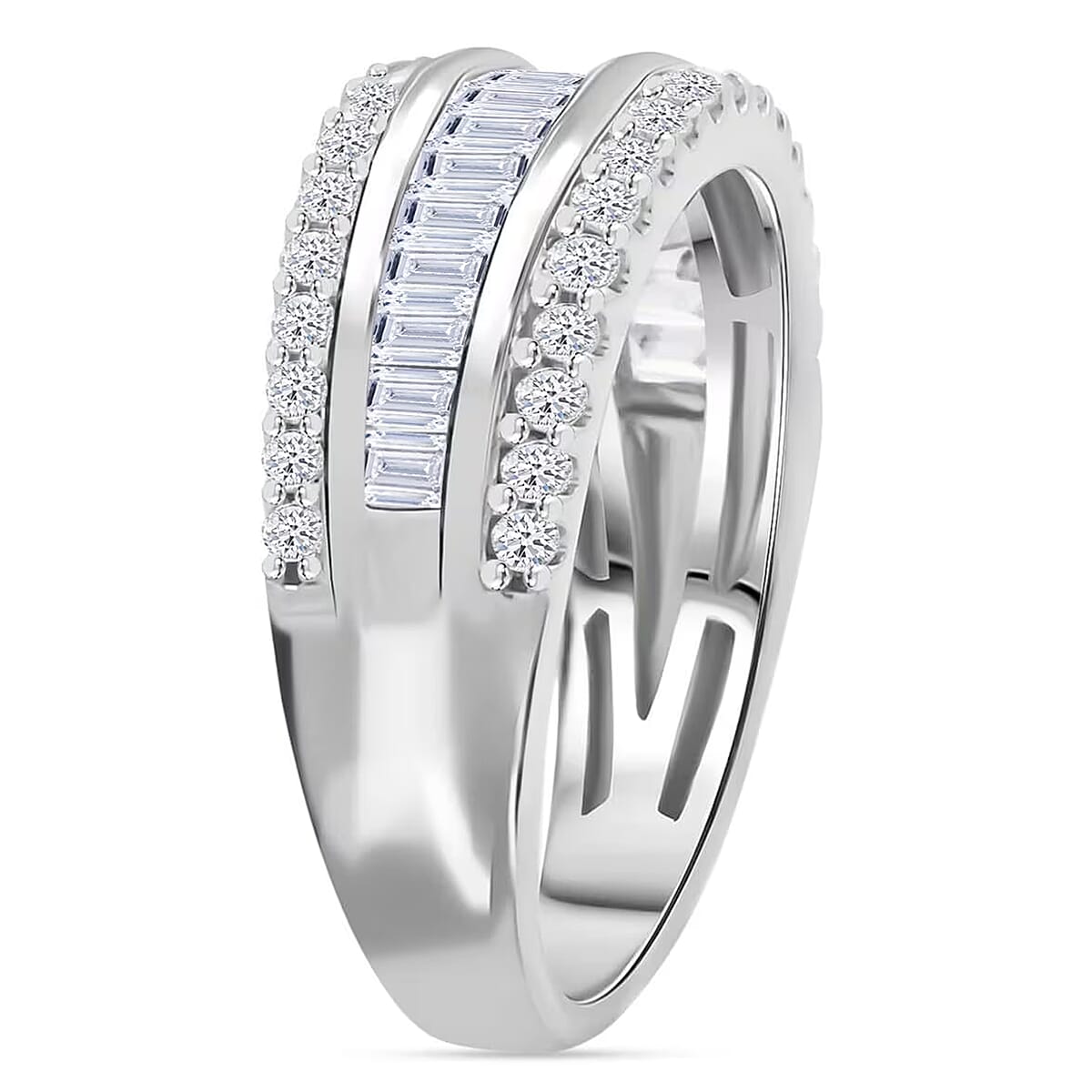 Luxuriant Lab Grown Diamond G SI 1.02 ctw Ring in Sterling Silver (Size 8.0) image number 8