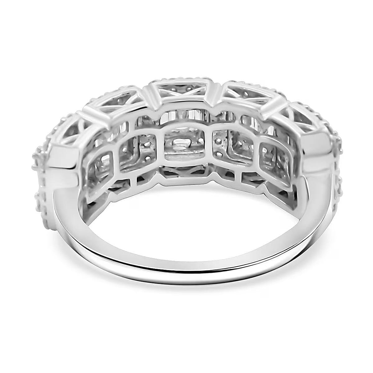 Luxuriant Lab Grown Diamond G SI 1.00 ctw Love Couple Ring in Sterling Silver (Size 9.0)  image number 7