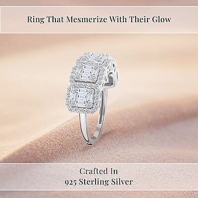 Luxuriant Lab Grown Diamond 1.02 ctw Ring in Sterling Silver (Size 10.0) 