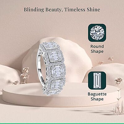 Luxuriant Lab Grown Diamond 1.02 ctw Ring in Sterling Silver (Size 10.0) 