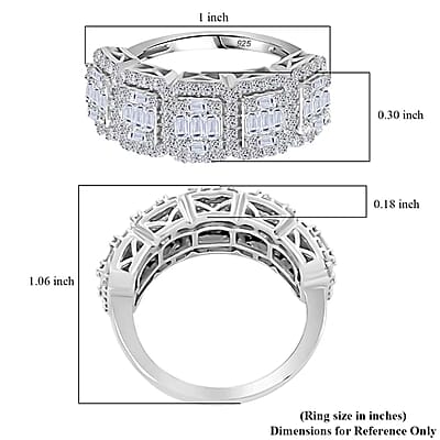 Luxuriant Lab Grown Diamond 1.02 ctw Ring in Sterling Silver (Size 10.0) 