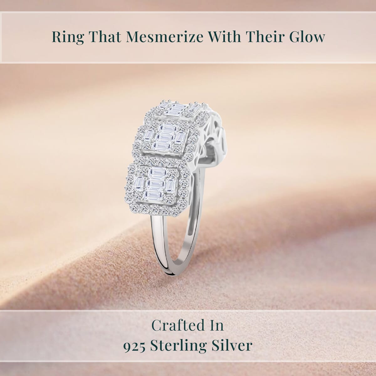 Luxuriant Lab Grown Diamond 1.02 ctw Ring in Sterling Silver (Size 9.0)  image number 2