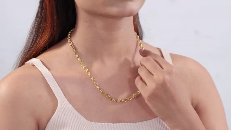Eternal Link Necklace in 14K YG Over Sterling Silver 25.10 Grams 20 Inches