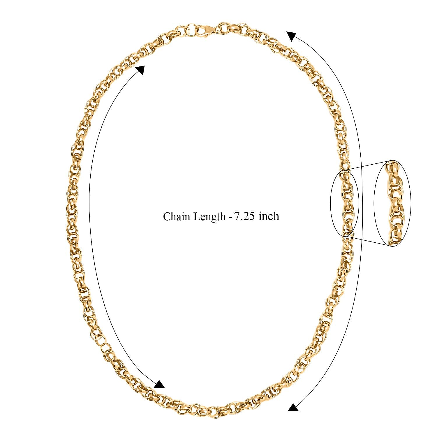 Eternal Link Necklace in 14K YG Over Sterling Silver 25.10 Grams 20 Inches