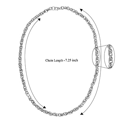 Eternal Link Necklace in Platinum Over Sterling Silver 25.10 Grams 20 Inches