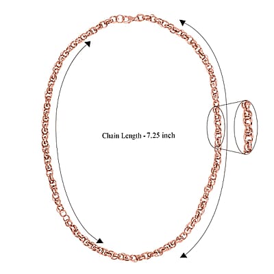 Eternal Link Necklace in 14K Rose Gold Over Sterling Silver 25.10 Grams 20 Inches