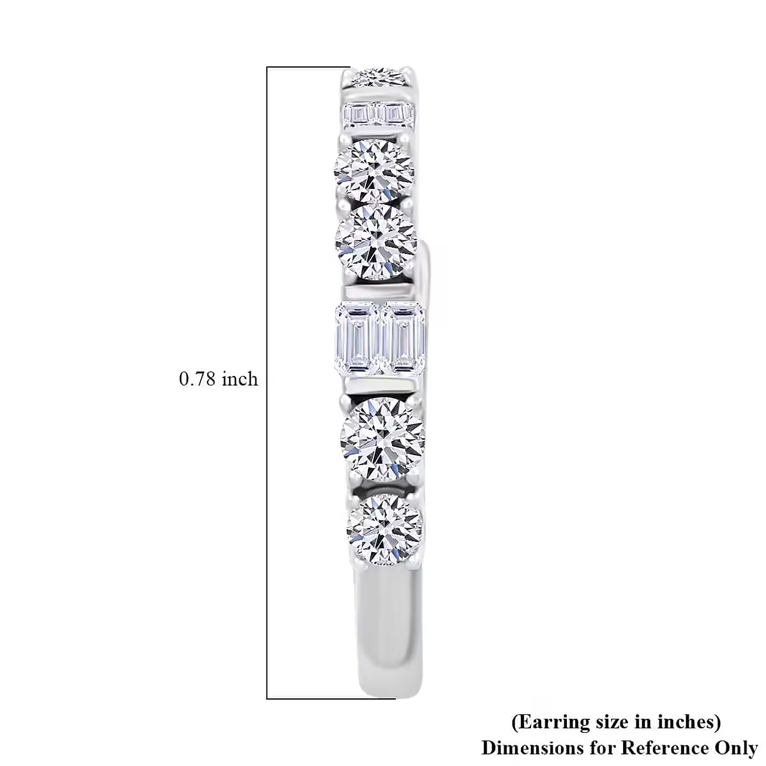 Luxuriant Lab Grown Diamond G SI 1.00 ctw Hoop Earrings in Sterling Silver 