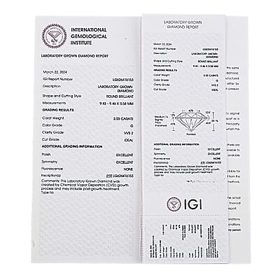 IGI Certified Luxuriant Lab Grown Diamond (G, VS2) (Round Mix Mix) 3.00 ctw