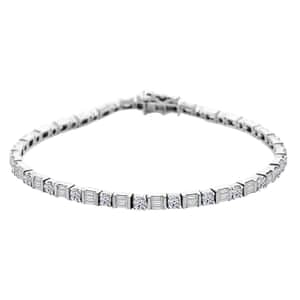 Lab Grown Diamond 3.00 ctw Tennis Bracelet in Sterling Silver (7.25 In)