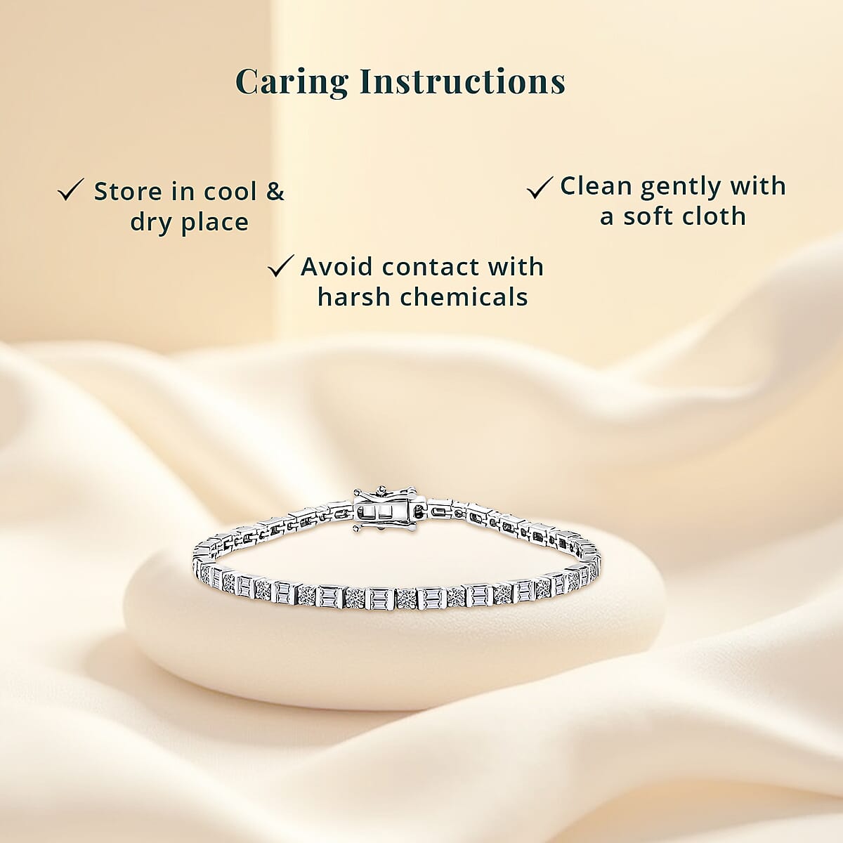 Luxuriant Lab Grown Diamond 3.00 ctw Tennis Bracelet in Sterling Silver (7.25 In) image number 5