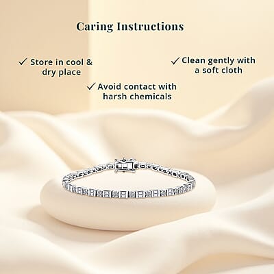 Luxuriant Lab Grown Diamond 3.00 ctw Tennis Bracelet in Sterling Silver (7.25 In)