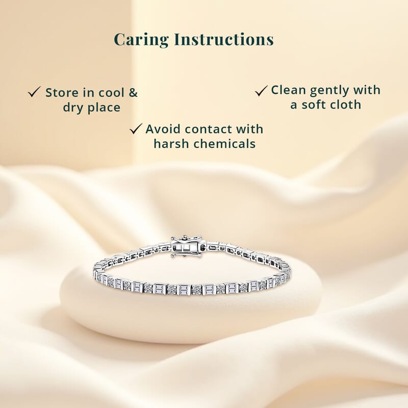 Luxuriant Lab Grown Diamond 3.00 ctw Tennis Bracelet in Sterling Silver (7.25 In)