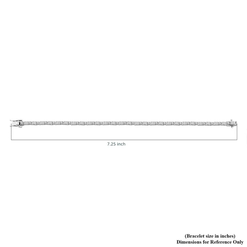 Luxuriant Lab Grown Diamond 3.00 ctw Tennis Bracelet in Sterling Silver (7.25 In)