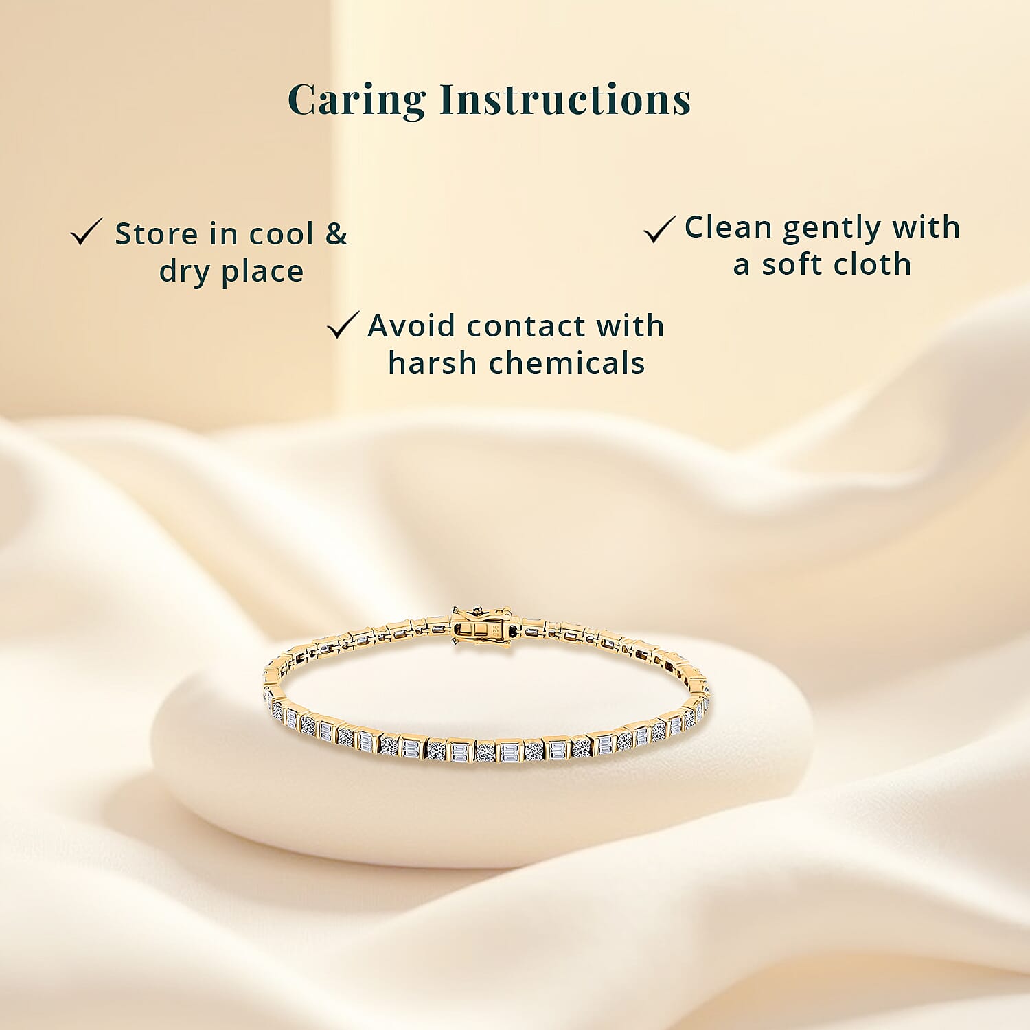 Luxuriant Lab Grown Diamond 3.00 ctw Tennis Bracelet in 14K Yellow Gold Over Sterling Silver (7.25 In)