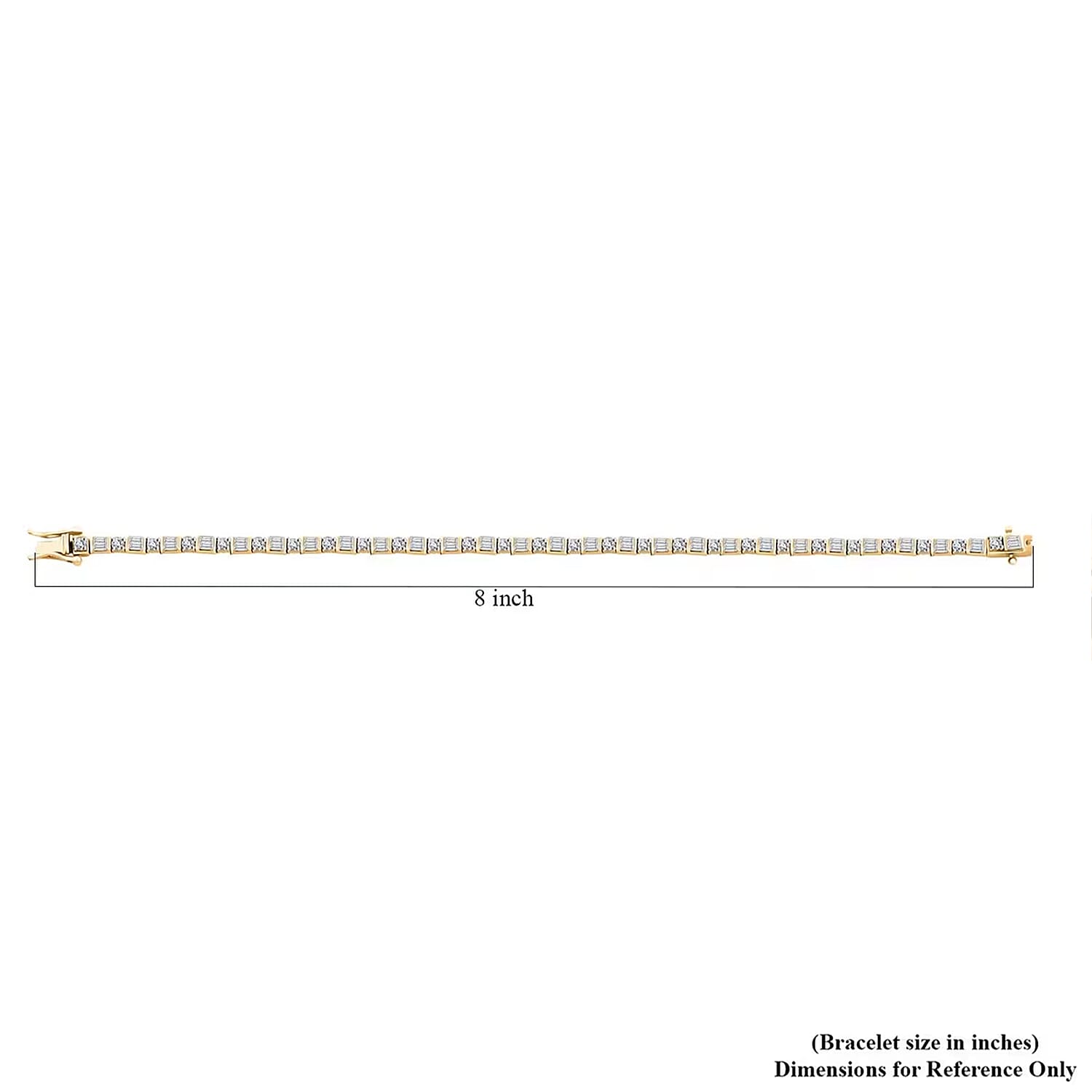 Luxuriant Lab Grown Diamond 3.00 ctw Tennis Bracelet in 14K Yellow Gold Over Sterling Silver (7.25 In)