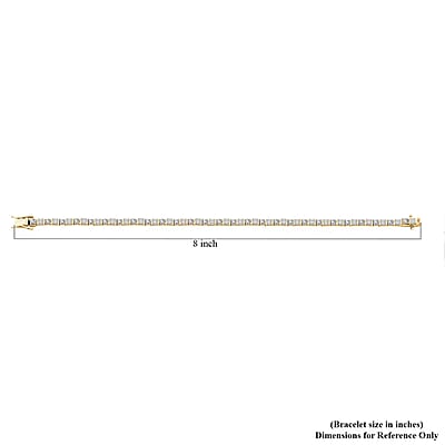 Luxuriant Lab Grown Diamond 3.00 ctw Tennis Bracelet in 14K Yellow Gold Over Sterling Silver (7.25 In)