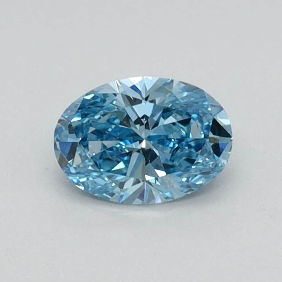 Ankurs Treasure Chest IGI Certified Luxuriant Lab Grown Blue Diamond (VS2) (Oval Mix Mix) 3.00 ctw image number 0