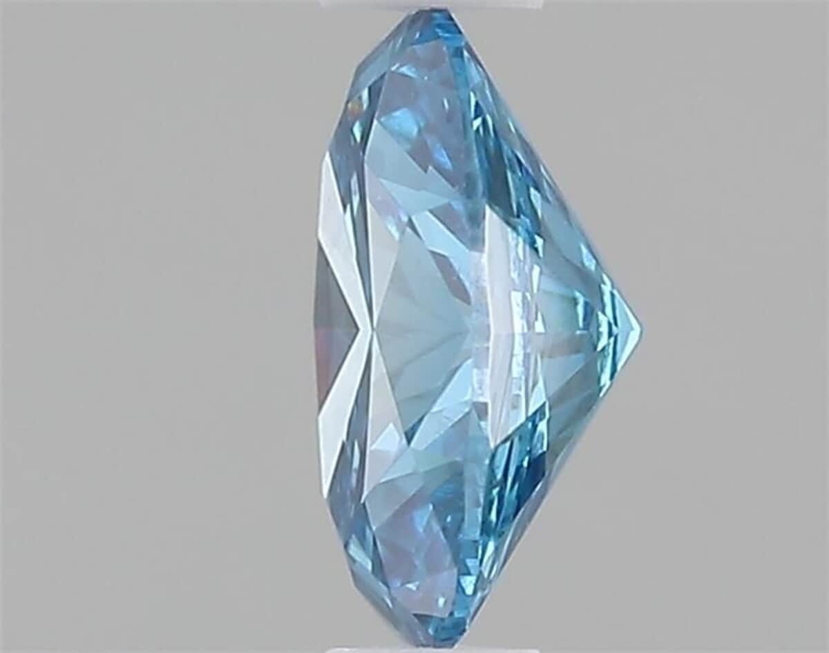 Ankurs Treasure Chest IGI Certified Luxuriant Lab Grown Blue Diamond (VS2) (Oval Mix Mix) 3.00 ctw image number 2