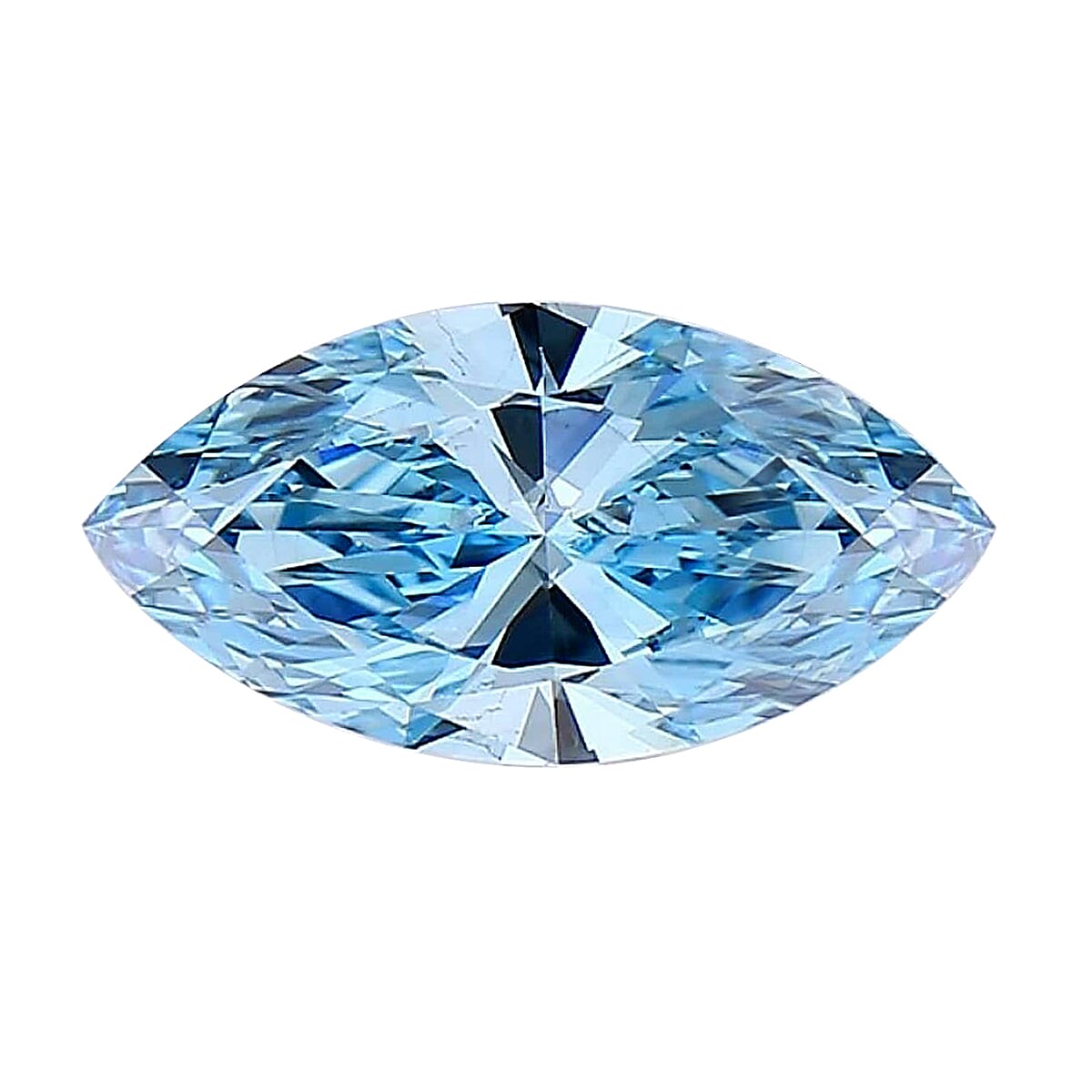 IGI Certified Luxuriant Lab Grown Blue Diamond (VS2) (Mrq Mix Mix) 2.00 ctw image number 0