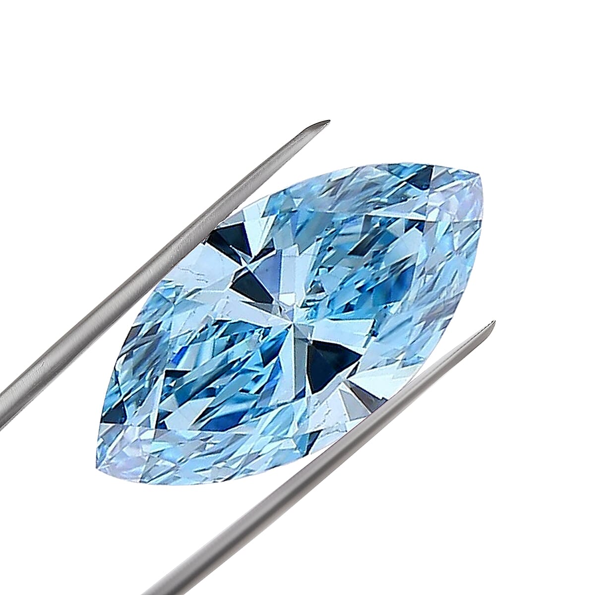 IGI Certified Luxuriant Lab Grown Blue Diamond (VS2) (Mrq Mix Mix) 2.00 ctw image number 2