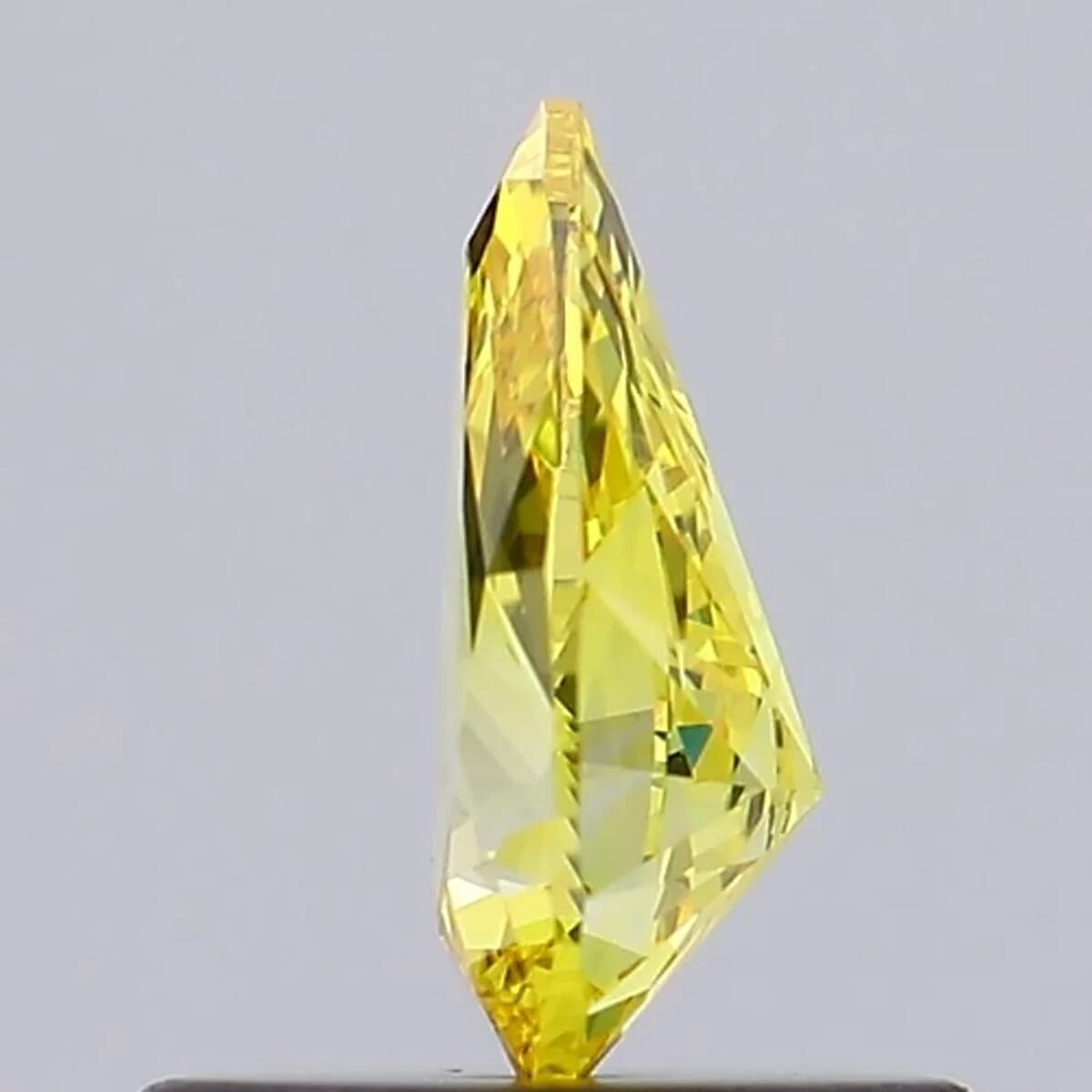 IGI Certified Luxuriant Lab Grown Yellow Diamond (VS2) (Pear) 2.50 ctw image number 1