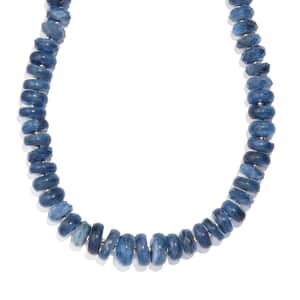 Kashmir Kyanite 327.00 ctw Necklace 18 Inches in Rhodium Over Sterling Silver 