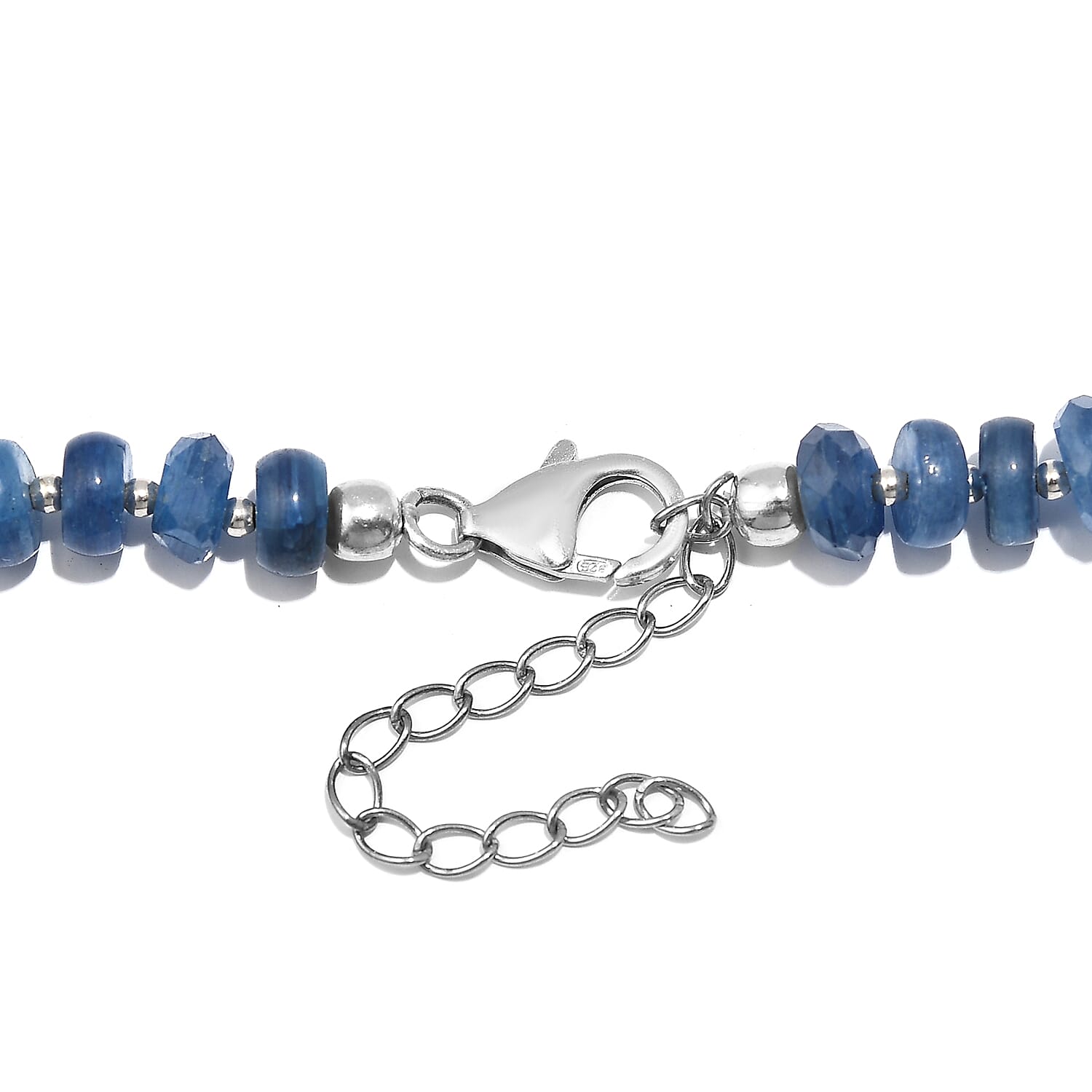 Kashmir Kyanite 327.00 ctw Necklace 18 Inches in Rhodium Over Sterling Silver 