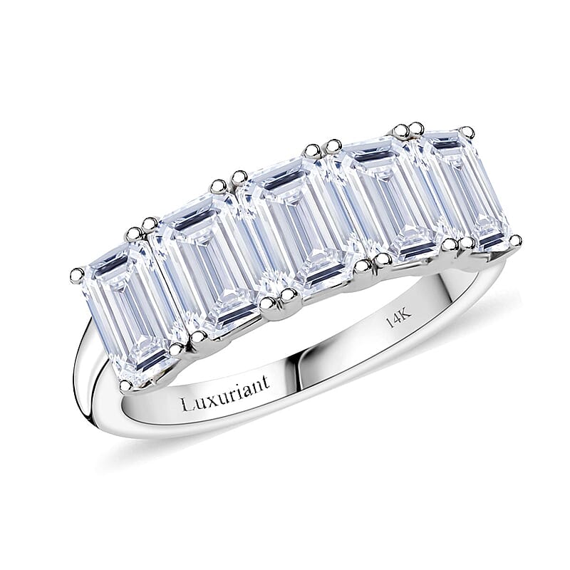 Luxuriant Lab Grown Diamond 3.10 ctw Ring in 14K White Gold (Size 10.0)