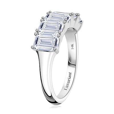 Luxuriant Lab Grown Diamond 3.10 ctw Ring in 14K White Gold (Size 10.0)