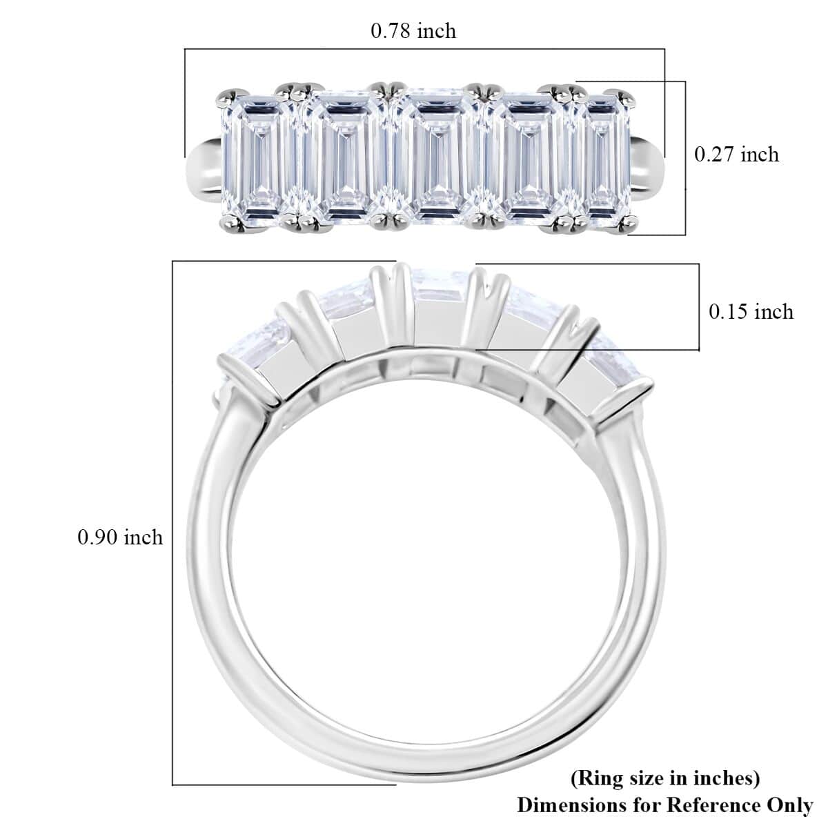 Primetime Deal 14K White Gold Luxuriant Lab Grown Diamond Ring (Size 10.0) 3.10 ctw image number 4