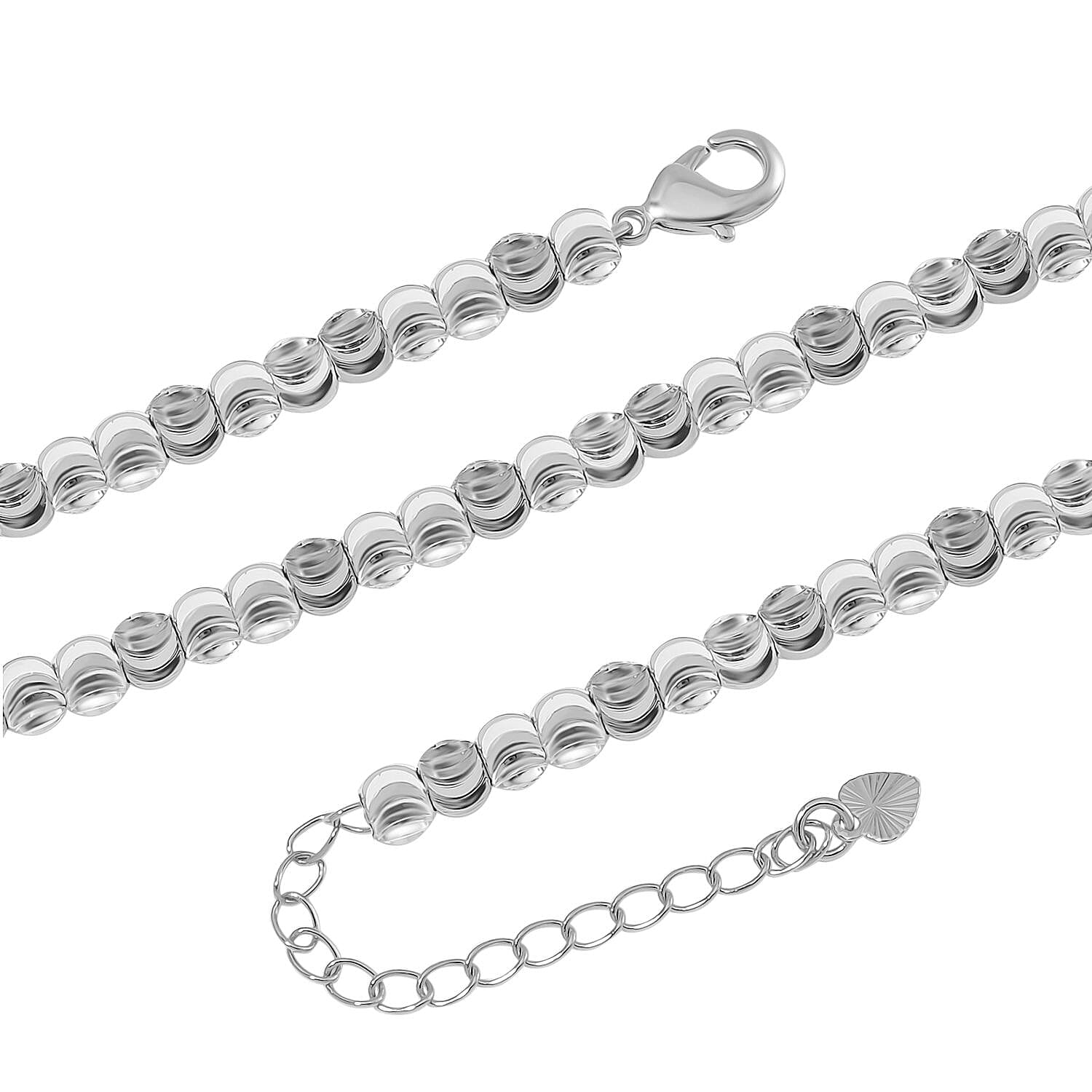 Beaded Necklace in Silvertone 18-20 Inches