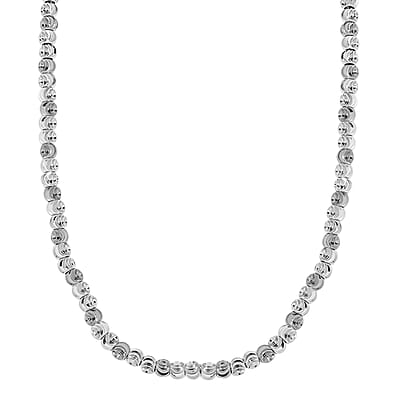 Beaded Necklace in Silvertone 18-20 Inches