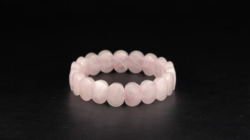 Galilea Rose Quartz 150.00 ctw Block Stretch Bracelet