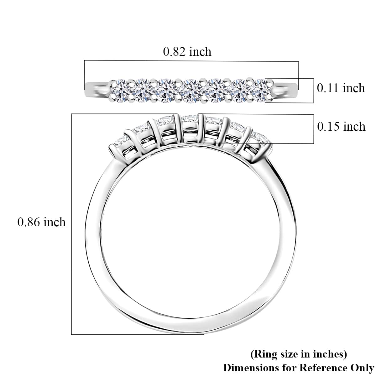 Luxuriant Lab Grown Diamond G-H SI 0.25 ctw Ring in Rhodium Over Sterling Silver (Size 10.0) image number 5