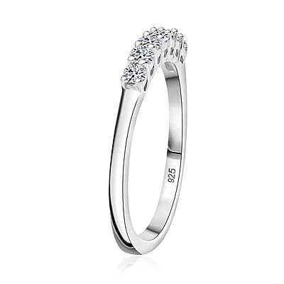 Luxuriant Lab Grown Diamond G-H SI 0.25 ctw Ring in Rhodium Over Sterling Silver (Size 10.0)