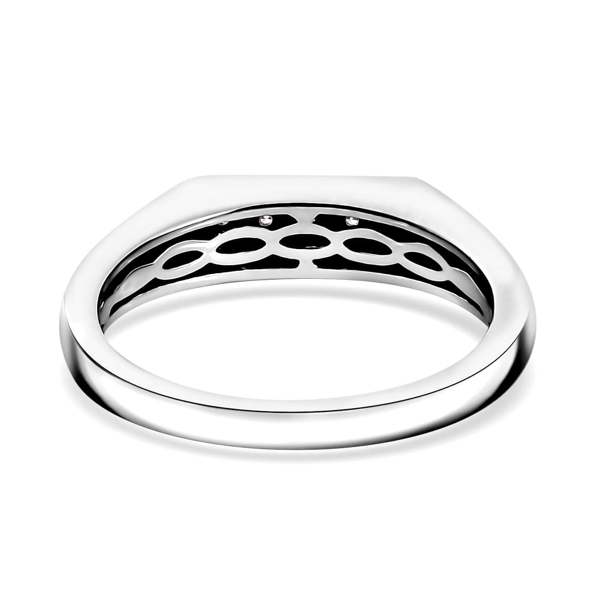 Luxuriant Lab Grown Diamond G-H SI 0.20 ctw Men's Ring in Rhodium Over Sterling Silver (Size 10.0) image number 4