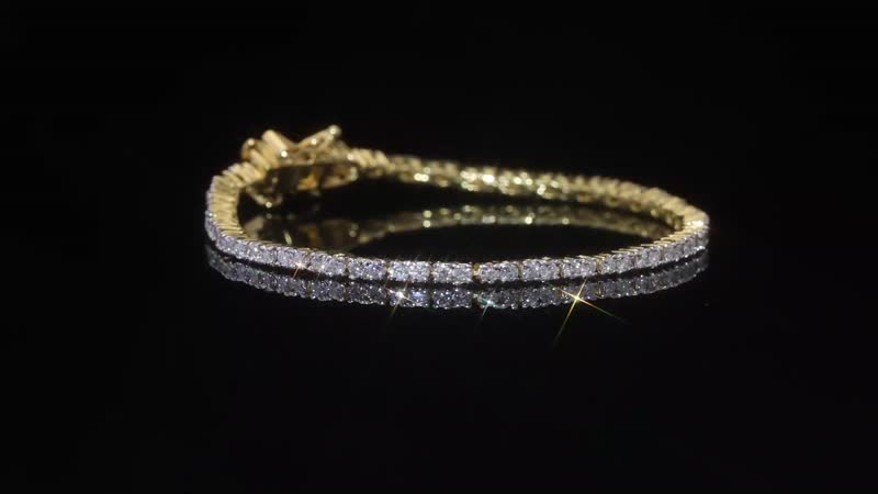 Luxuriant Lab Grown Diamond (E-F, VS) Tennis Bracelet in 18K Vermeil YG Over Sterling Silver (6.50 In) (Del. in 10-15 Days) 3.00 ctw