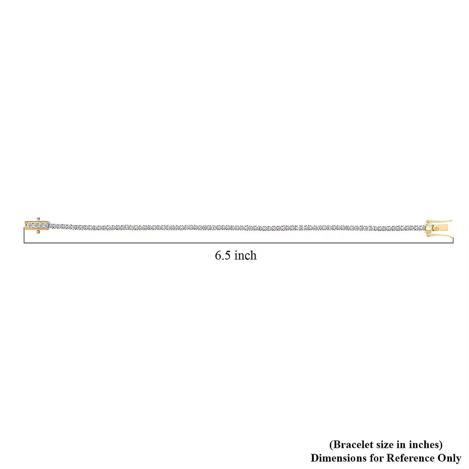 Luxuriant Lab Grown Diamond E-F VS 3.00 ctw Tennis Bracelet in 18K Vermeil Yellow Gold Over Sterling Silver (6.50 In)