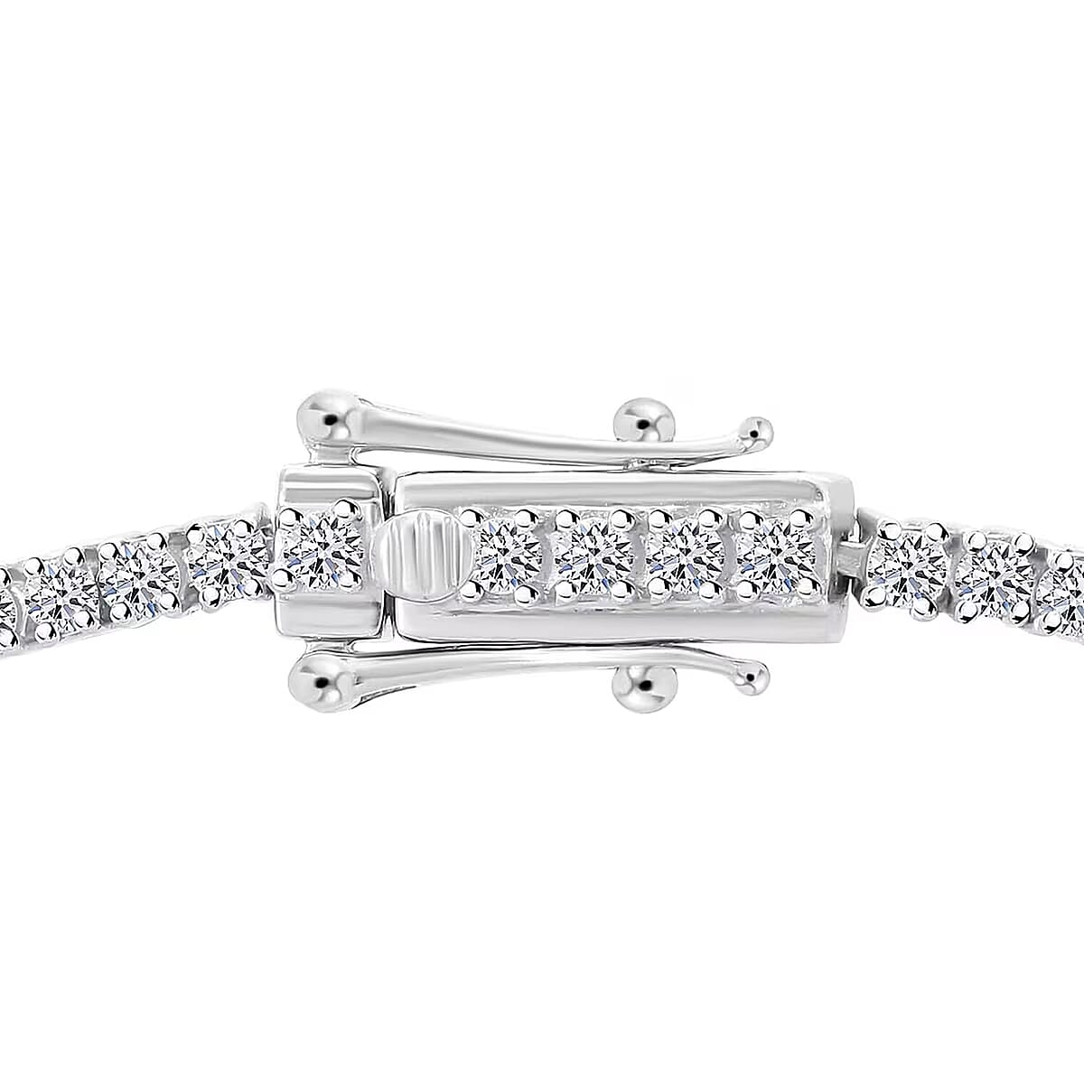 Luxuriant Lab Grown Diamond E-F VS 3.00 ctw Tennis Bracelet in Rhodium Over Sterling Silver (6.50 In) image number 7