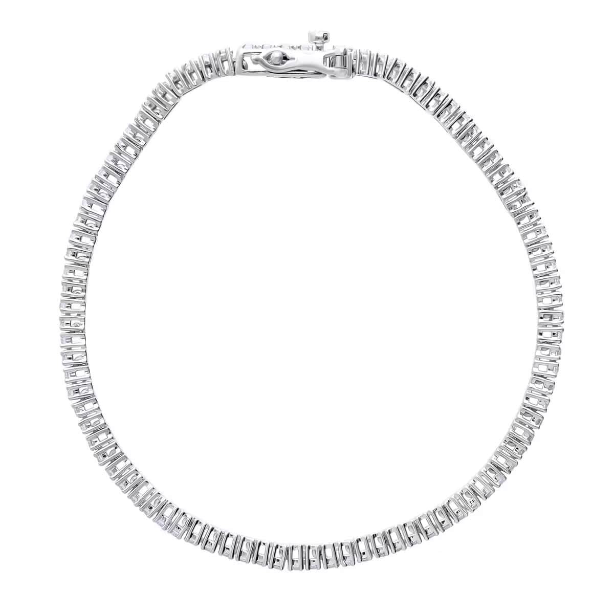 10K White Gold Luxuriant Lab Grown Diamond (E-F VS) Tennis Bracelet (6.50 In) (Del. in 10-15 Days) 3.00 ctw image number 1