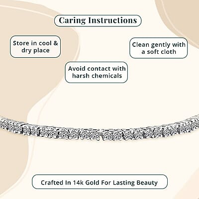 Luxuriant Lab Grown Diamond E-F VS 3.00 ctw Tennis Bracelet in 14K White Gold (6.50 In) (Del. in 10-15 Days)