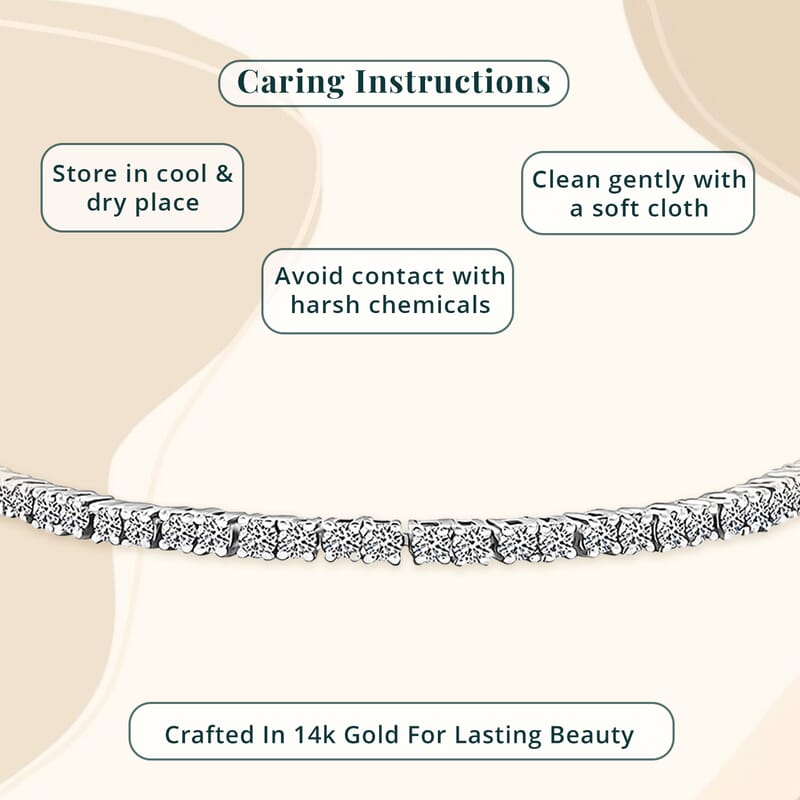 Luxuriant Lab Grown Diamond E-F VS 3.00 ctw Tennis Bracelet in 14K White Gold (6.50 In) (Del. in 10-15 Days)