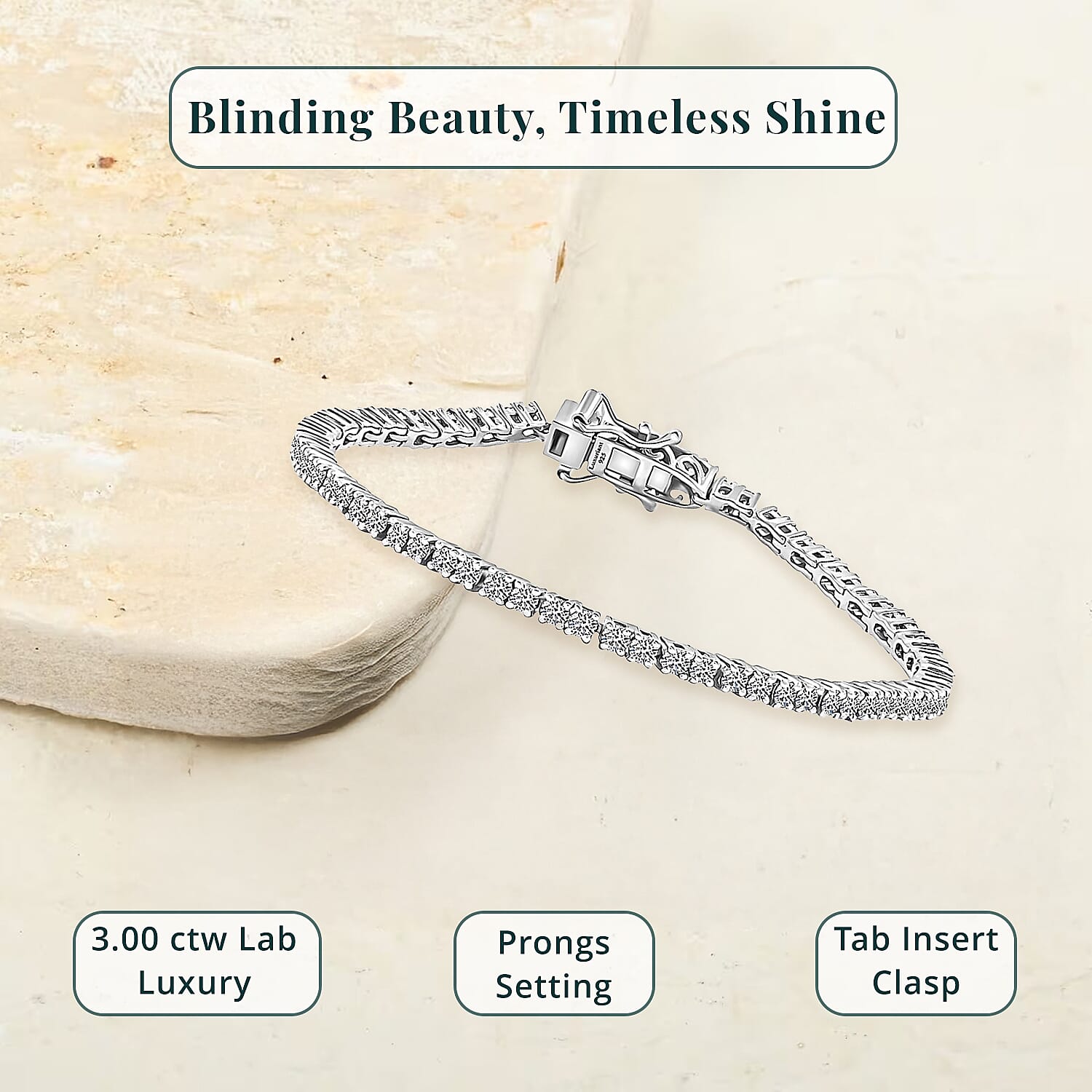 Luxuriant Lab Grown Diamond E-F VS 3.00 ctw Tennis Bracelet in 14K White Gold (6.50 In) (Del. in 10-15 Days)