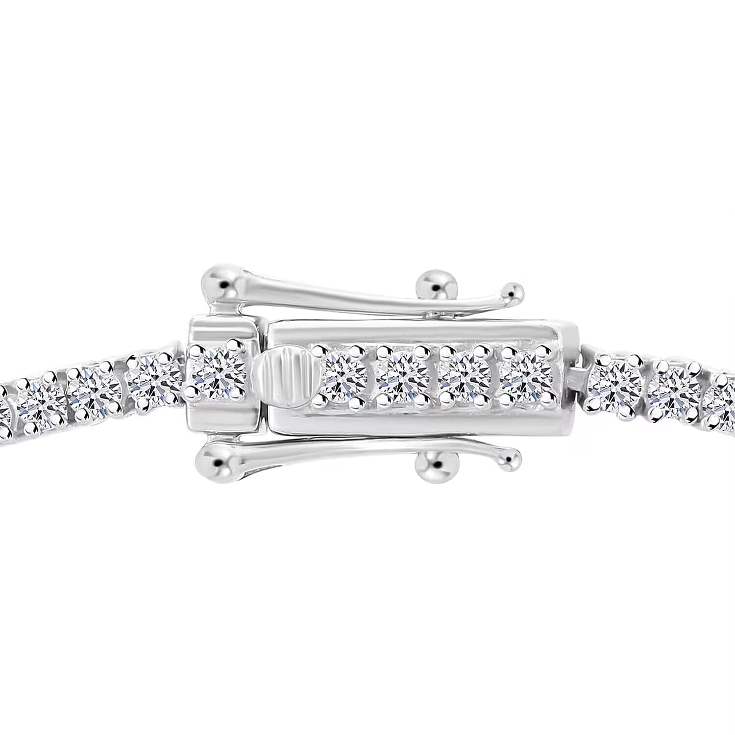 Luxuriant Lab Grown Diamond E-F VS 3.00 ctw Tennis Bracelet in 14K White Gold (6.50 In) (Del. in 10-15 Days)