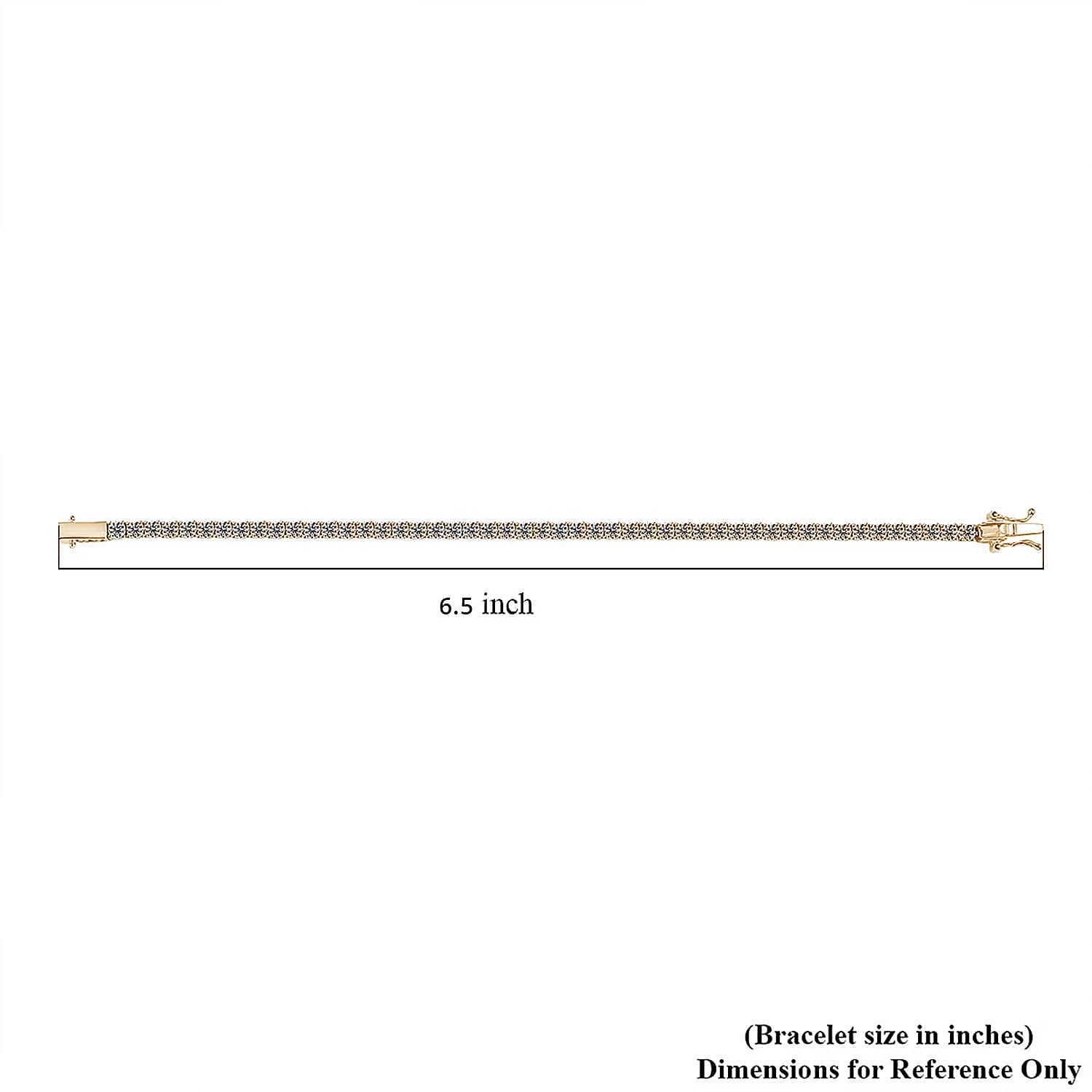 Luxuriant Lab Grown Diamond E-F VS 7.00 ctw Tennis Bracelet in 18K Vermeil Yellow Gold Over Sterling Silver (6.50 In)