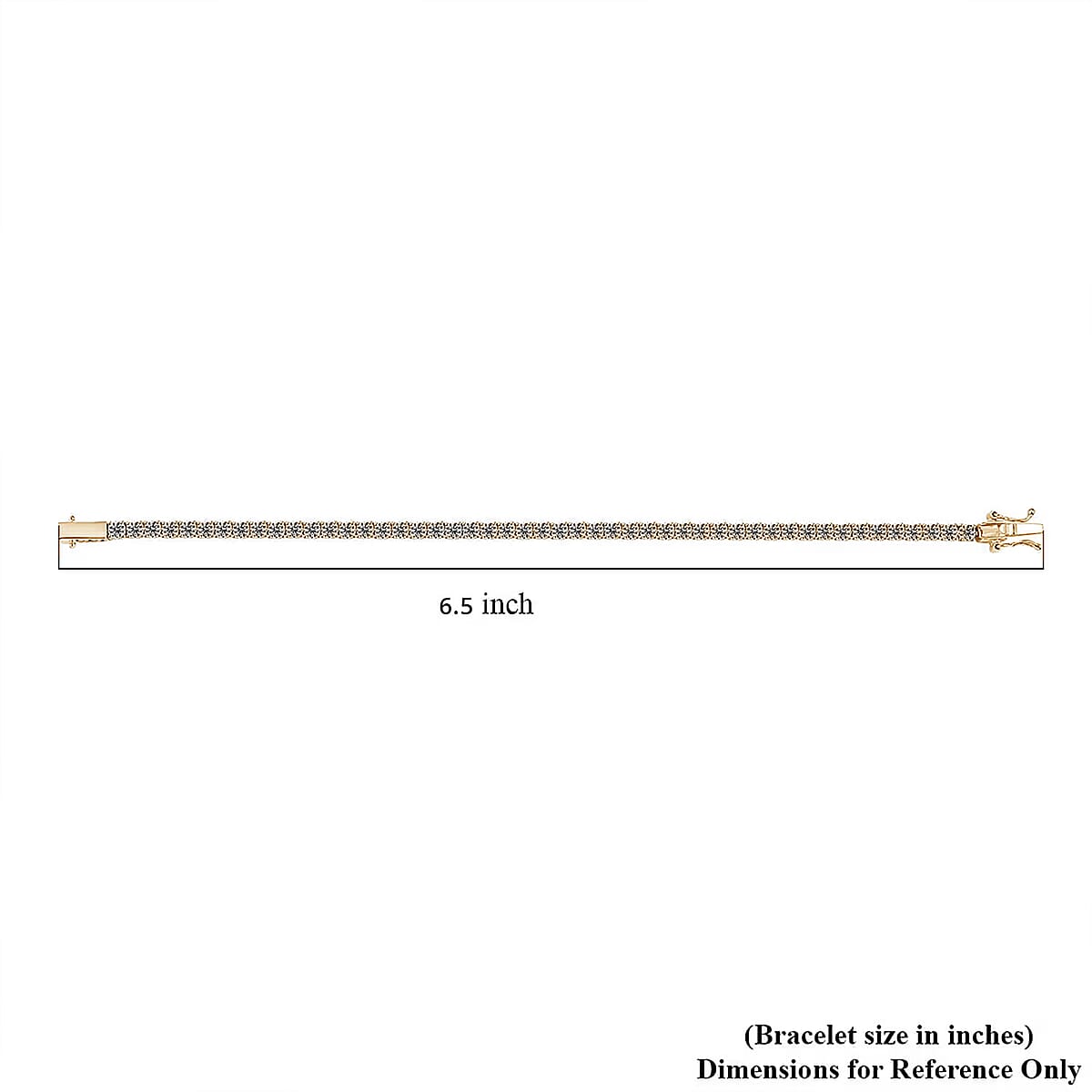 Luxuriant Lab Grown Diamond (E-F, VS) Tennis Bracelet in 18K Vermeil YG Over Sterling Silver (7.25 In) (Del. in 10-15 Days) 7.00 ctw image number 6