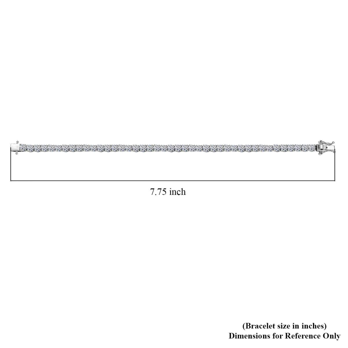 Luxuriant Lab Grown Diamond E-F VS 10.00 ctw Tennis Bracelet in Rhodium Over Sterling Silver (7.25 In) (Del. in 10-15 Days) image number 4