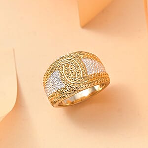 Karis White Diamond Accent Ring in 18K Yellow Gold Plated (Size 10.0)