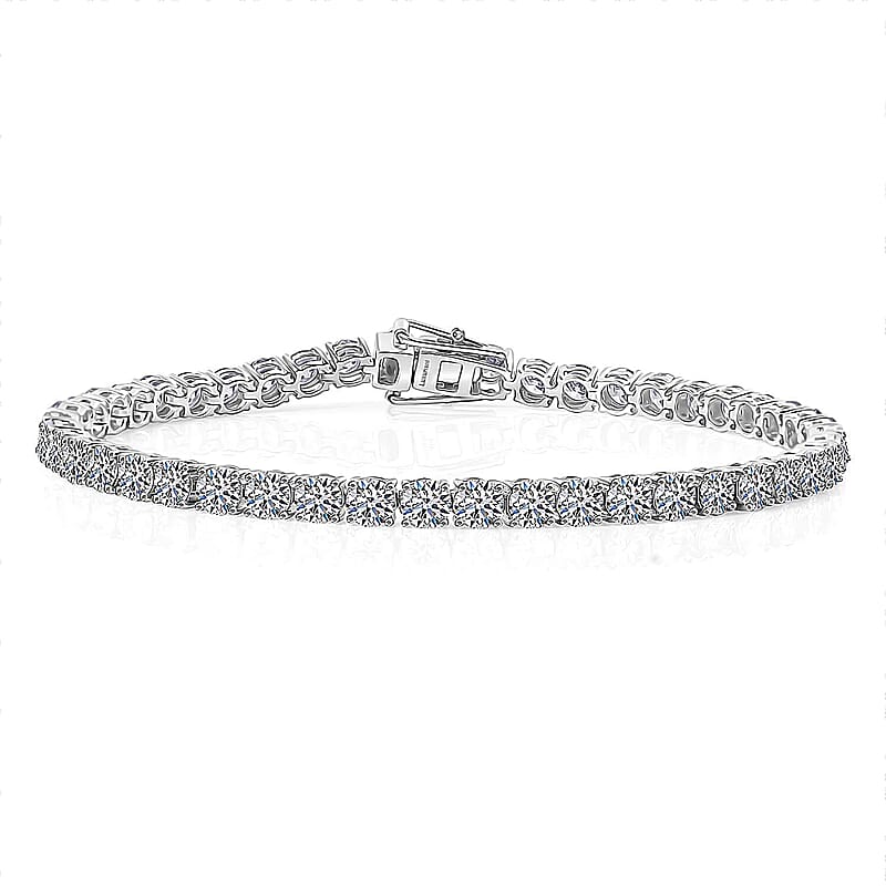 Luxuriant Lab Grown Diamond E-F VS 7.00 ctw Tennis Bracelet in 10K White Gold (6.50 In) (Del. in 10-15 Days)