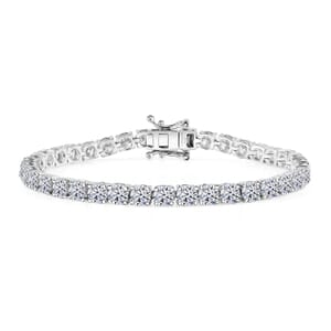 Luxuriant Lab Grown Diamond E-F VS 10.00 ctw Tennis Bracelet in Rhodium Over Sterling Silver (6.50 In) (Del. in 10-15 Days)